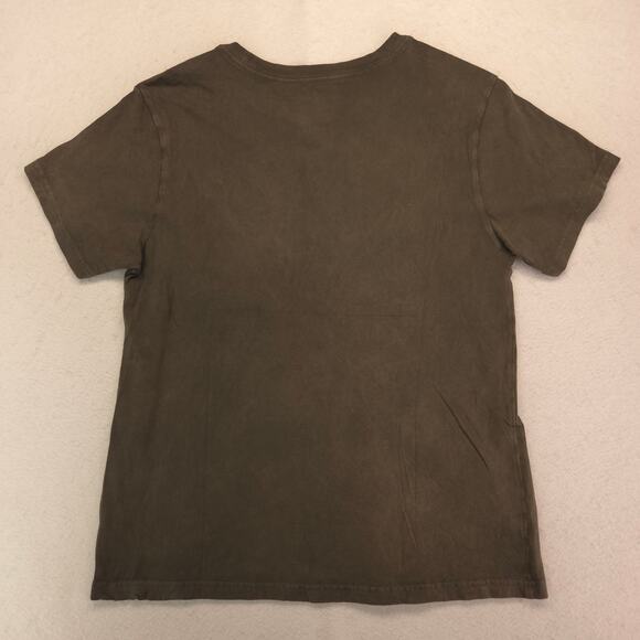 ACDC Band Crew Neck Short Sleeve Graphic T Shirt Mens Size S Olive Green - Picture 9 of 9